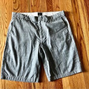 J. Crew Club Gray Chambray shorts size 34w and 10.5”L